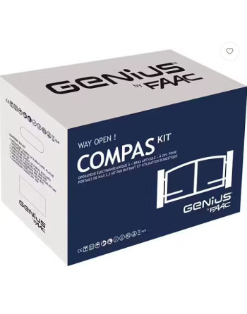 GENIUS COMPAS KIT 2 moteurs 24V à bras pour portails battants