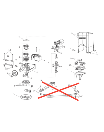 Genius by Faac bloc moteur COMPAS maître 6170136-1