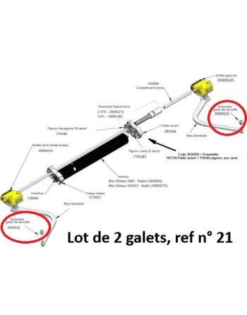 GALET DE SECURITE VOLTEC 3900026 pièce N° 21 GENIUS By FAAC VOLTEC